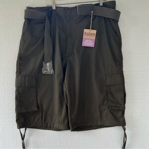 NWT Black Canyon Outfitters Olive Belted Cargo Shorts Men's Size 40” x 13”